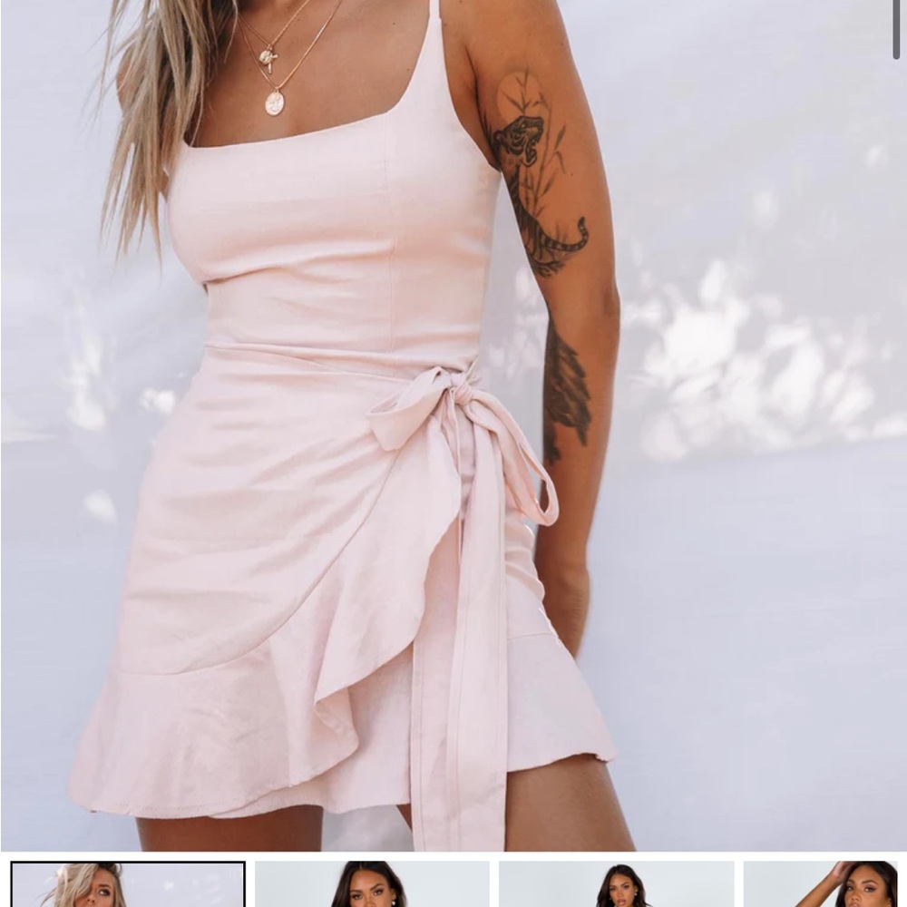 PRINCESS POLLY. cottage hill mini dress blush    NEVER WORN NEW WITH TAGS size 8